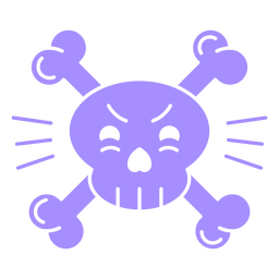 Lindo esqueleto enojado Diseño PNG