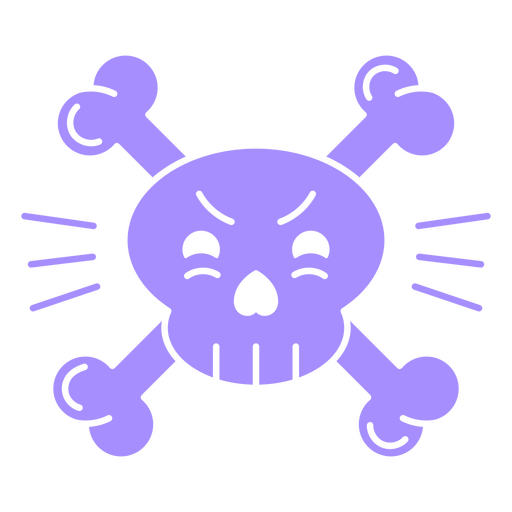 Cute angry skeleton  PNG Design