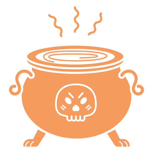 Cute witch cooking pot PNG Design