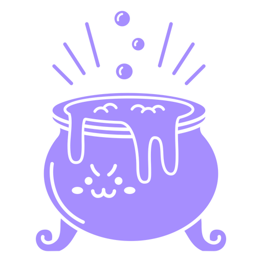Cute angry witch pot PNG Design