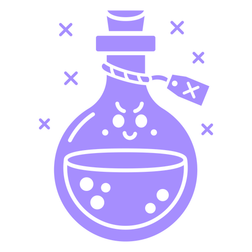 Halloween cut out purple poison PNG Design