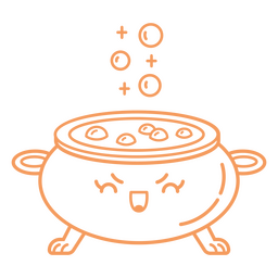 Curso de caldeirão laranja dia das bruxas Desenho PNG
