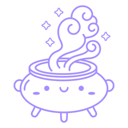 Caldeirão acidente vascular cerebral veneno de halloween roxo Desenho PNG