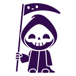 Parca recortada kawaii halloween Diseño PNG