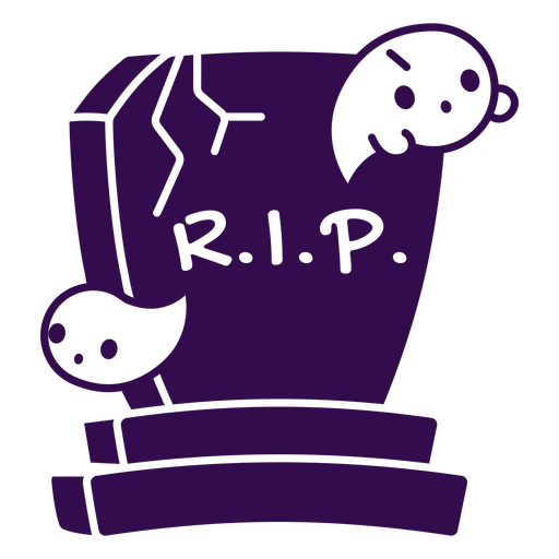 Halloween cut out grave rip PNG Design