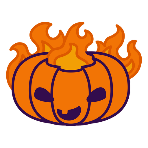 Kürbis kawaii farbe halloween PNG-Design