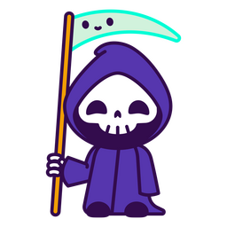 Halloween kawaii grim reaper PNG Design