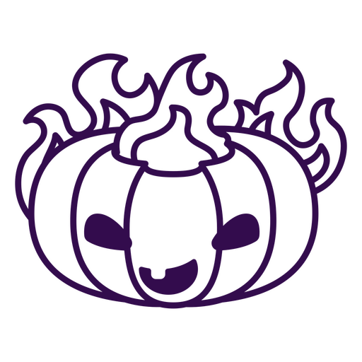 Kürbisanschlag kawaii halloween PNG-Design