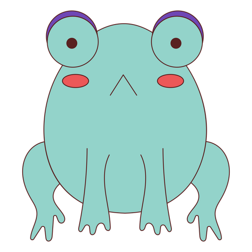 Children toys color stroke frog PNG Design