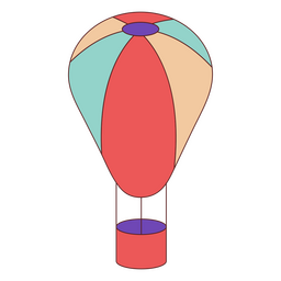 Kinderspielzeug farbiger Strichballon PNG-Design