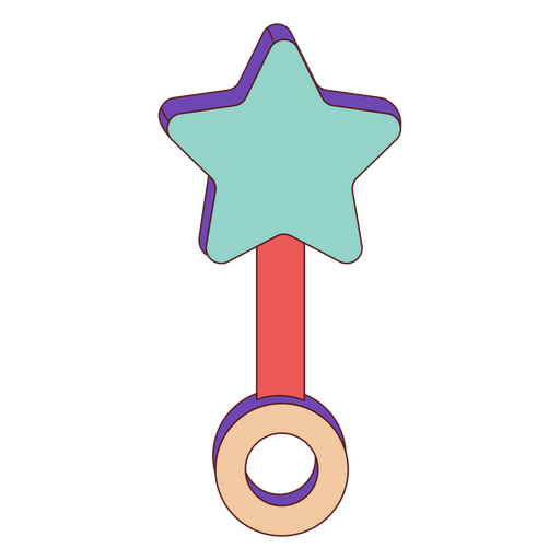 Estrela de traçado de cor de brinquedos para crianças Desenho PNG