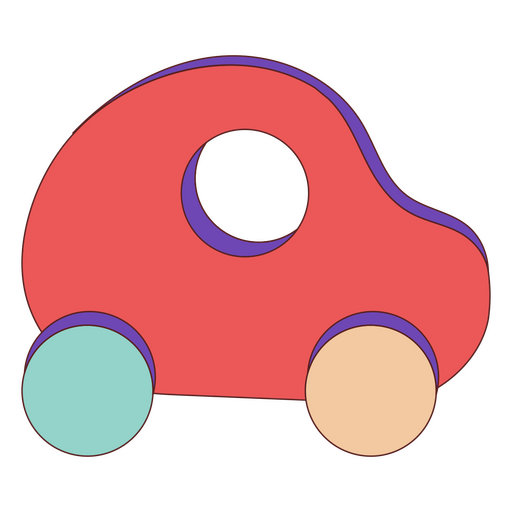 Carro de traçado de cor de brinquedos para crianças Desenho PNG