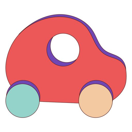 Kinderspielzeug Farbstrichauto PNG-Design