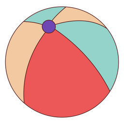 Bola color trazo juguetes para niños Diseño PNG