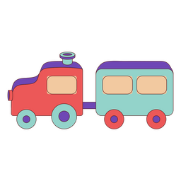 Kinderspielzeug Farbstrich Zug PNG-Design