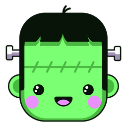 Frankenstein kawaii character Transparent PNG