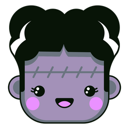 Halloween woman monster creature kawaii character PNG Design