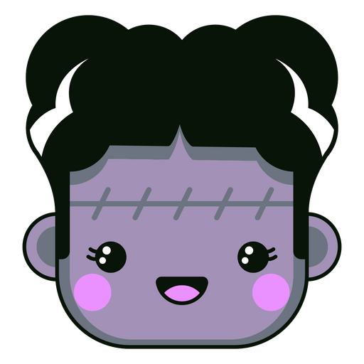 Halloween mujer monstruo criatura kawaii carácter Diseño PNG