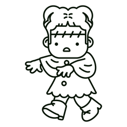 Personaje de mujer monstruo Diseño PNG