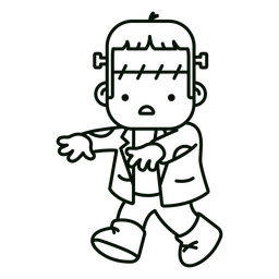 Personaje de monstruo simple de Frankenstein Diseño PNG Transparent PNG