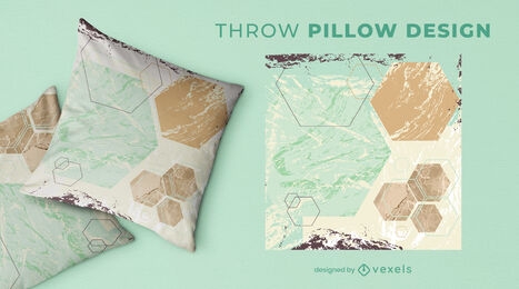 Geometric abstract throw pillow design
