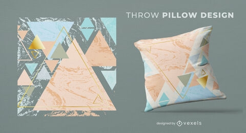 Geometric abstract pillow design