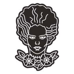 Etiqueta engomada de la novia zombie Diseño PNG
