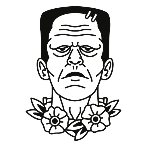 Monster zombie tattoo PNG Design