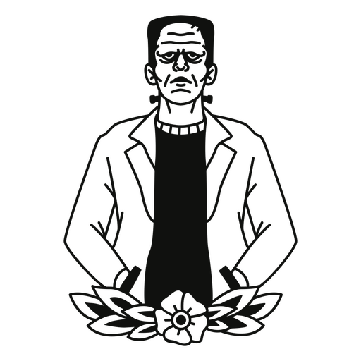 Zombie-Charakter-Symbol PNG-Design