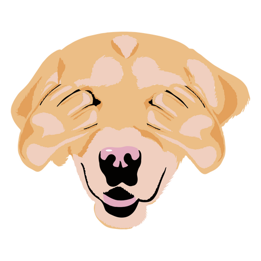 Shy dog covering eyes PNG Design