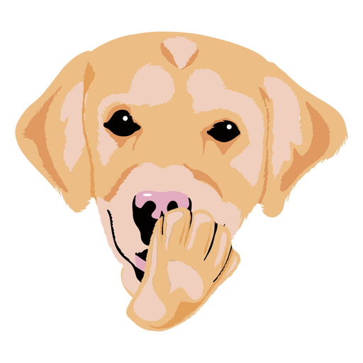 Cachorro cobrindo a boca Desenho PNG
