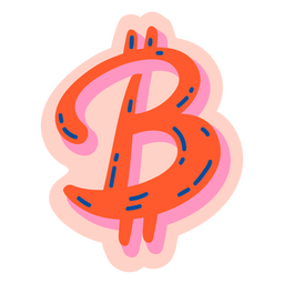 Ícone de dinheiro de símbolo de bitcoin de negócios