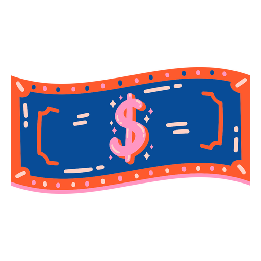 Icono de dinero de billete de dólar de negocios Diseño PNG
