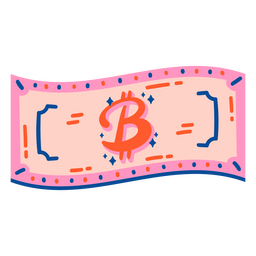 Business bitcoin bill money icon