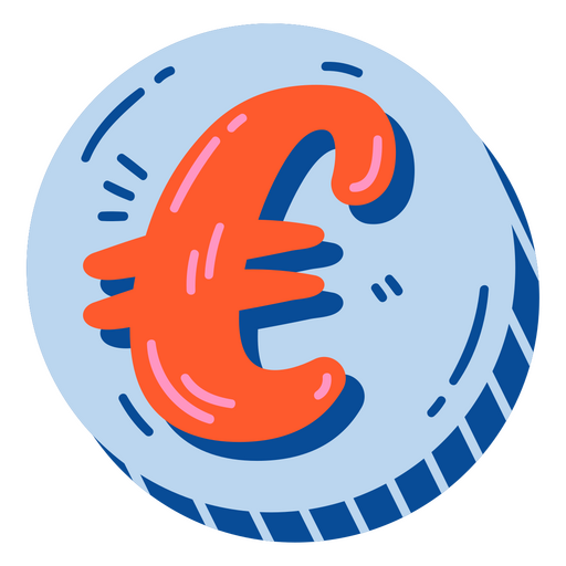 Business-Euro-Münzen-Geld-Symbol PNG-Design