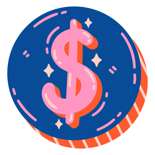 Business dollar coin money icon PNG Design