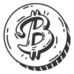 Icono de dinero de moneda de bitcoin de negocio simple