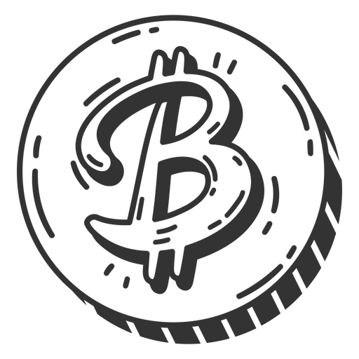 Ícone de dinheiro de moeda bitcoin de negócios simples