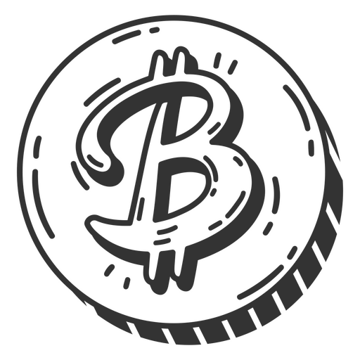 Einfaches Business-Bitcoin-Münzen-Geld-Symbol PNG-Design