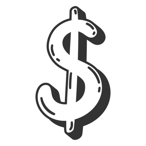 Ícone de dinheiro de símbolo de dólar de negócios simples