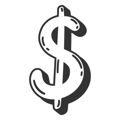 Icono de dinero de símbolo de dólar de negocio simple Diseño PNG