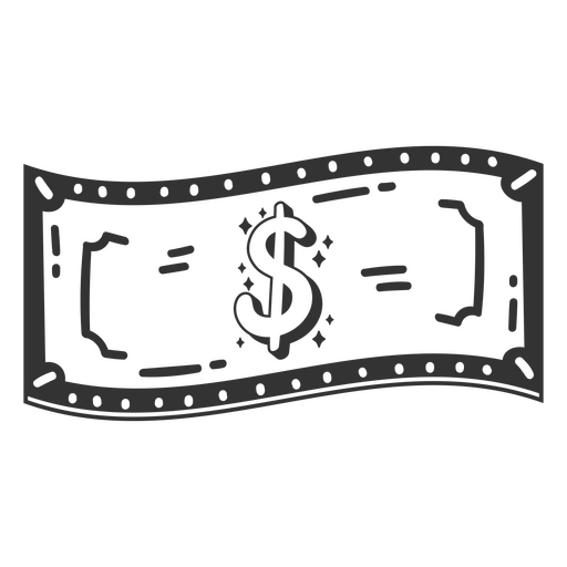 Einfache Business-Dollar-Schein-Geld-Symbol PNG-Design