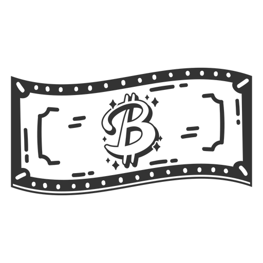 Simple business bitcoin bill money icon