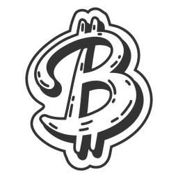 Simple business bitcoin symbol money icon