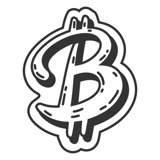 Simple business bitcoin symbol money icon PNG Design