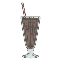 Icono de batido de chocolate Diseño PNG