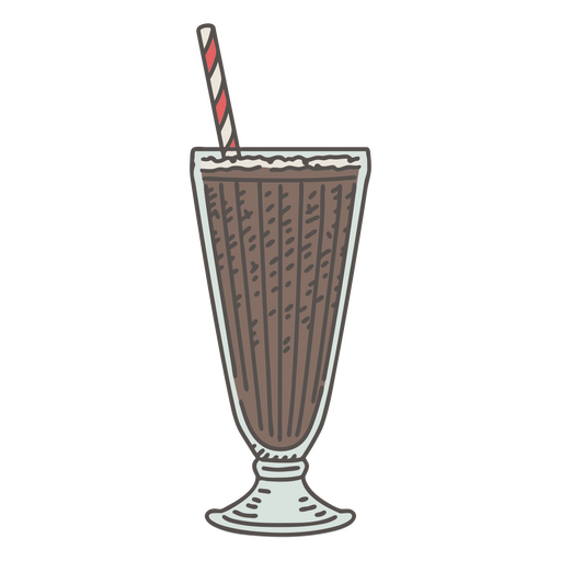Chocolate milkshake icon PNG Design