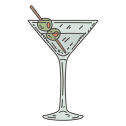Icono de bebida elegante Diseño PNG