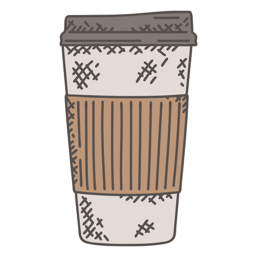 Coffee cardboard cup PNG Design