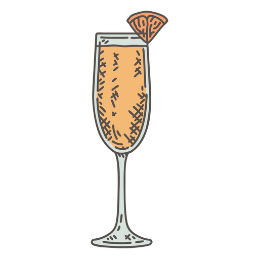 Tall cocktail glass PNG Design